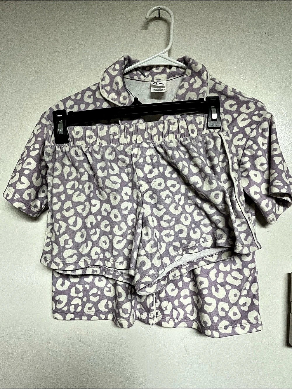 air class Girls Leopard Print Pajama Set Size Large Like New